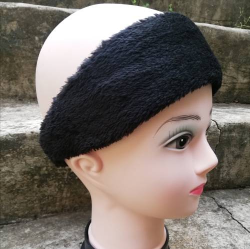 SOFT FURRY SPA HEADBAND - BLACK