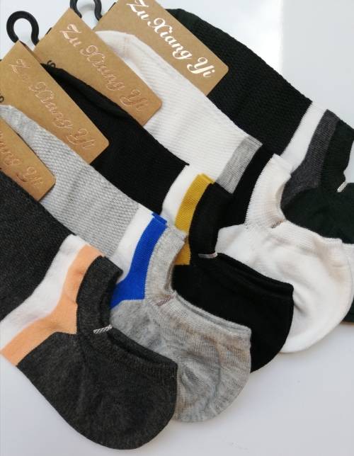 MENS HIDDEN SOCKS - 5 PAIRS DIFFERENT DESIGNS