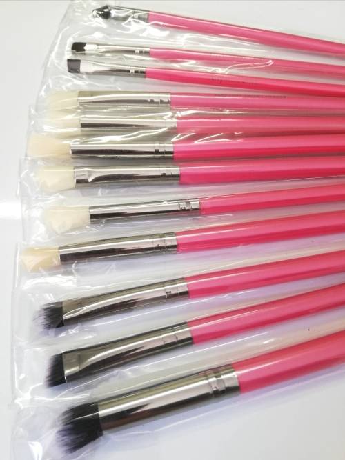 ZOEVA 13pc MAKEUP BRUSH SET IN BAG - BRONZE and PINK