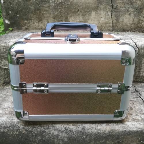 MAKEUP TRAIN CASE - ROSE GOLD 26cm x 18cm x 18cm