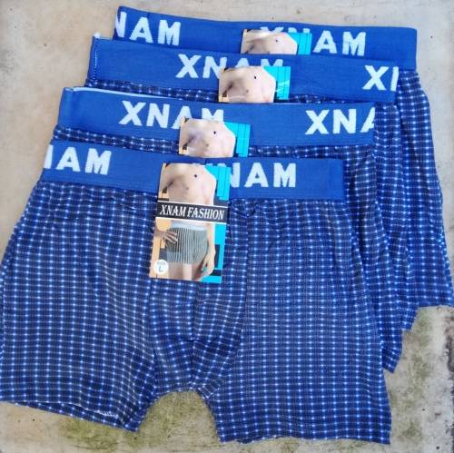 MENS TRUNKS - 4 PAIRS BLUE L (Pls read description for sizing info)