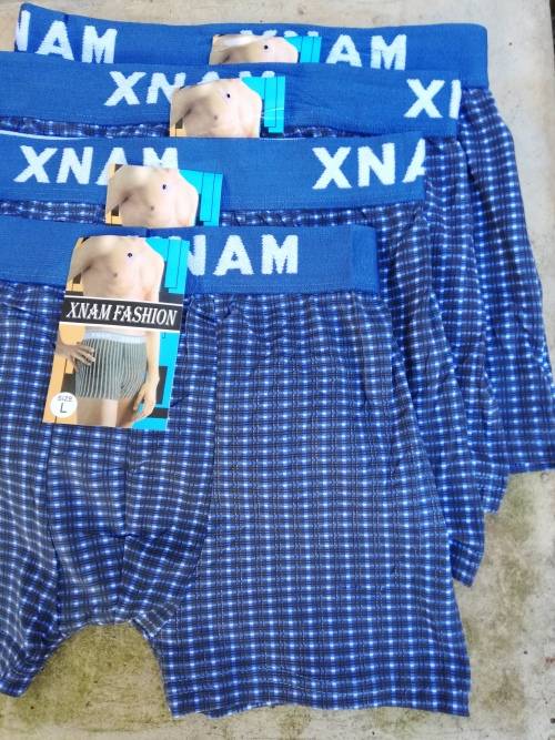 MENS TRUNKS - 4 PAIRS BLUE L (Pls read description for sizing info)