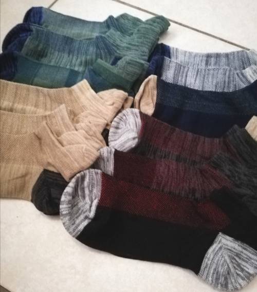 MENS REINFORCED ANKLE SOCKS - 12 PAIRS MOTTEE ZCONIA