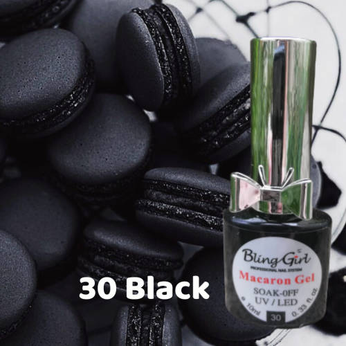 MACARON UV GEL POLISH 10ml - BLACK 30