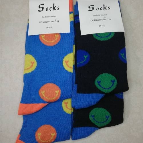LADIES MIDCALF SOCKS - 12 PAIRS (SMILEY) EXCELLENT QUALITY
