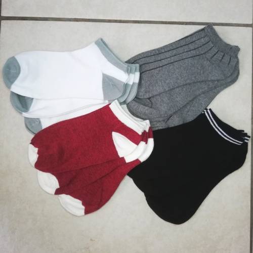 MENS ANKLE SOCKS - 12 PAIRS MIXED