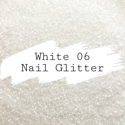 FINE NAIL GLITTER 15ml - WHITE 06