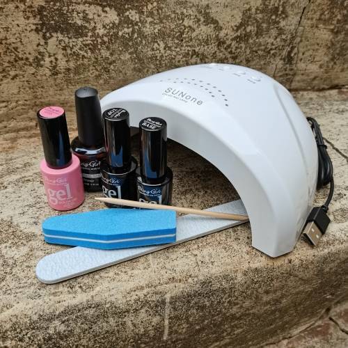 STARTER GEL NAIL KIT - 48w SUNone UV LED LAMP