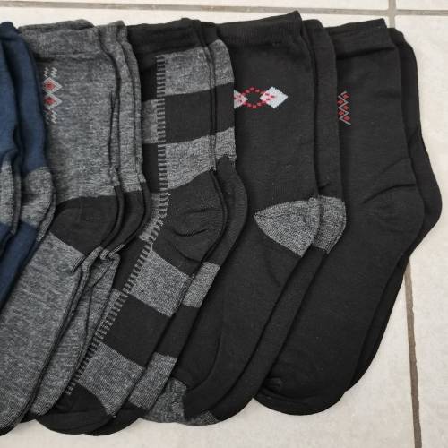 MENS CREW SPORT SOCKS - 12 PAIRS MIXED