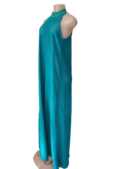 TEAL FLOOR LENGTH LACE DRESS (12/36) AAA+ QUALITY!