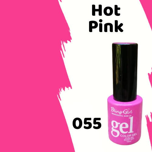 UV Soak Off Gel Color 10ml - Hot Pink 055