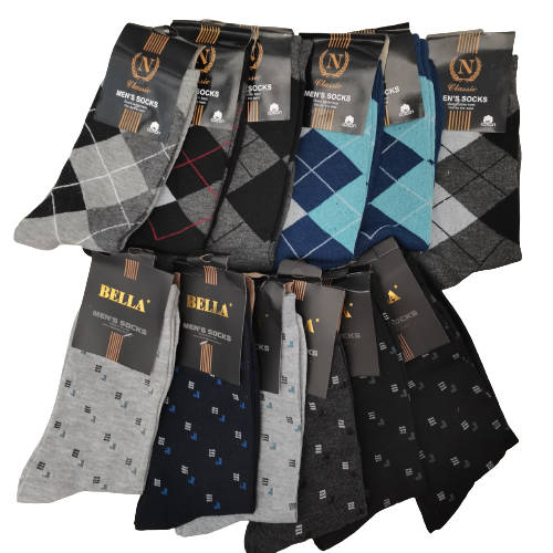 12 PAIRS of Mens Dress Socks