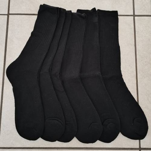 6 Pairs of Thick Black Boot Socks