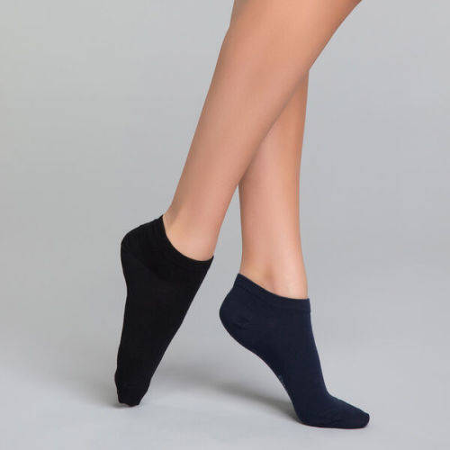 12 Pairs of Black Ankle Socks - Unisex