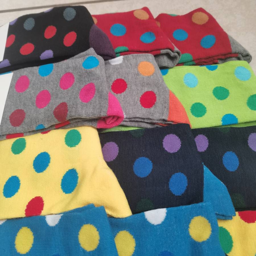 12 PAIRS of Colorful Socks