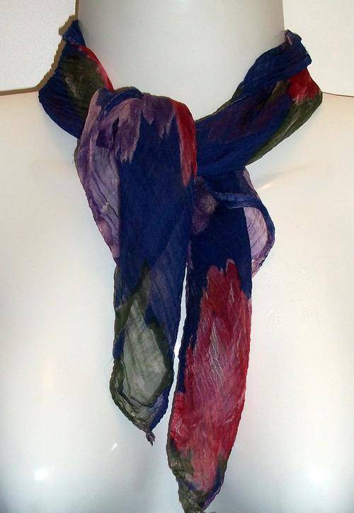 Small Blue Neck Scarf - 42cm x 50cm