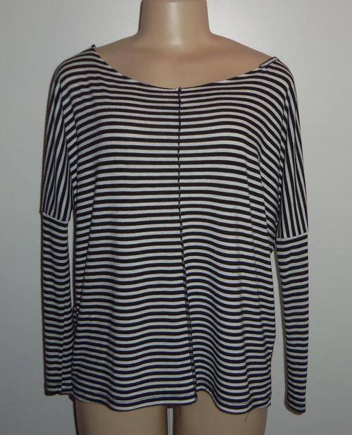 Black and White Striped Top by FLAVA (Sold at YDE) - Size Medium