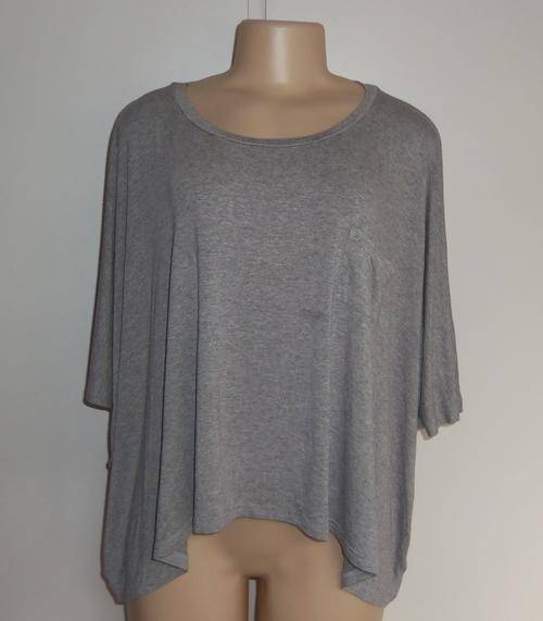 Grey Oversized Top by MISS PORT (Sold at YDE) - Size Medium