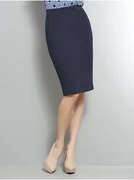 Navy Pencil Skirt - Size 34