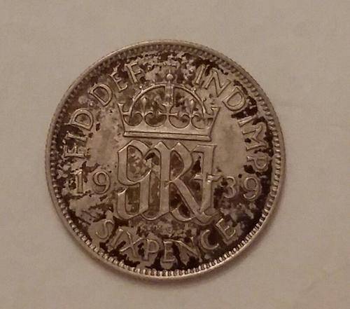 ***crazy R1 start***  1939 sixpence (British)