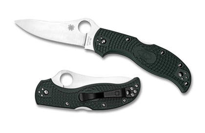 SPYDERCO STRETCH RACING GREEN HANDLES ZDP-189 BLADE