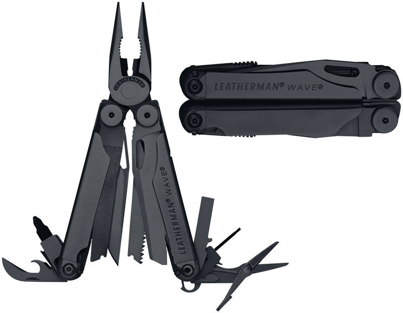 Leatherman Wave II Black Oxide with cap crimper molle sheath - in stock