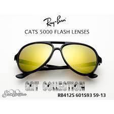 **RAY BAN** Brand New  CATS 5000 - Flash Blue/Green Lenses and transparent Frame