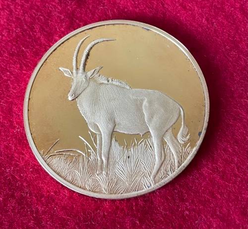 50th Anniversary Medal 45mm gilded silver