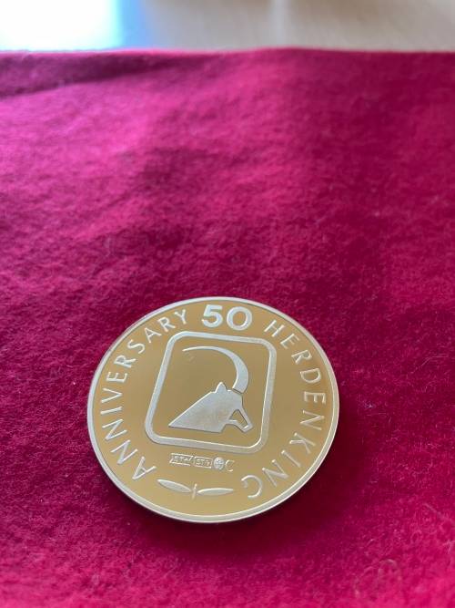 50th Anniversary Wildlife Medal 45mm Gilded Silver (Mamba)
