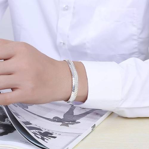 925 Silver 10 mm Snake Chain Bracelet