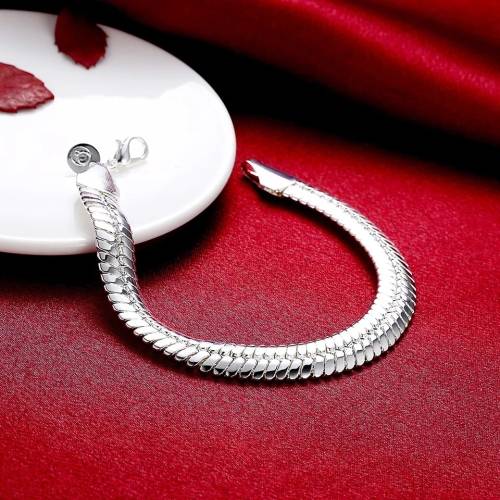 925 Silver 10 mm Snake Chain Bracelet