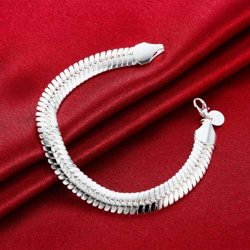 925 Silver 10 mm Snake Chain Bracelet