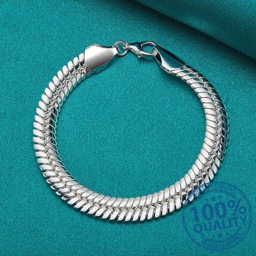 925 Silver 10 mm Snake Chain Bracelet