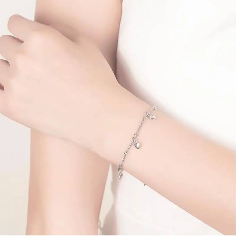 925 Silver Little Hearts Charm Bracelet