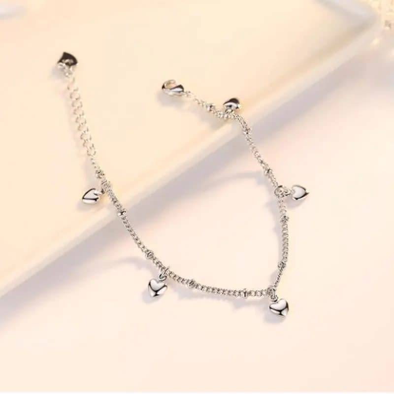 925 Silver Little Hearts Charm Bracelet
