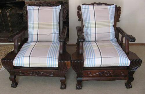 Set of 2 Large Ball & Claw Chairs