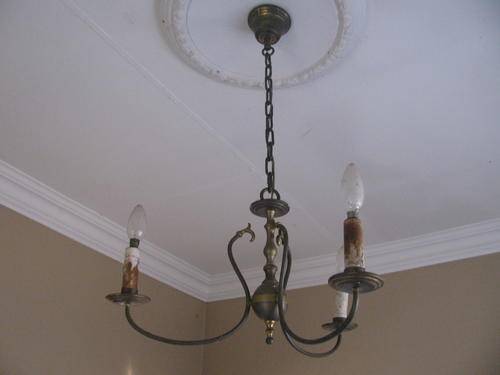 3-Arm Brass Chandelier