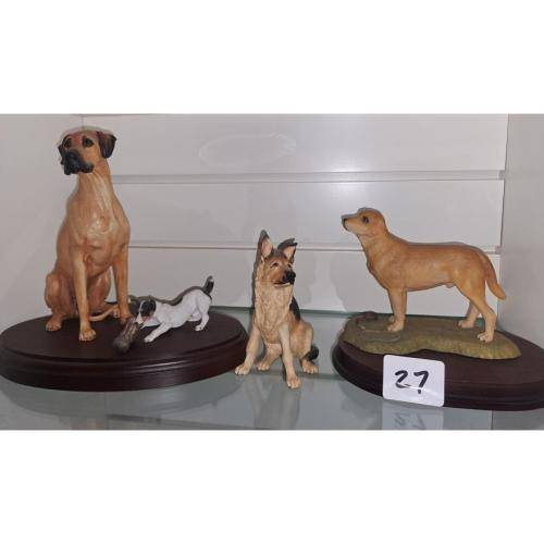 3 aynsley dogs plus 1