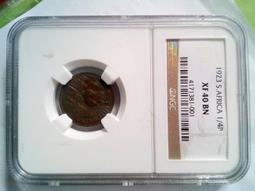 1923 1/4 penny ( XF40 BN )