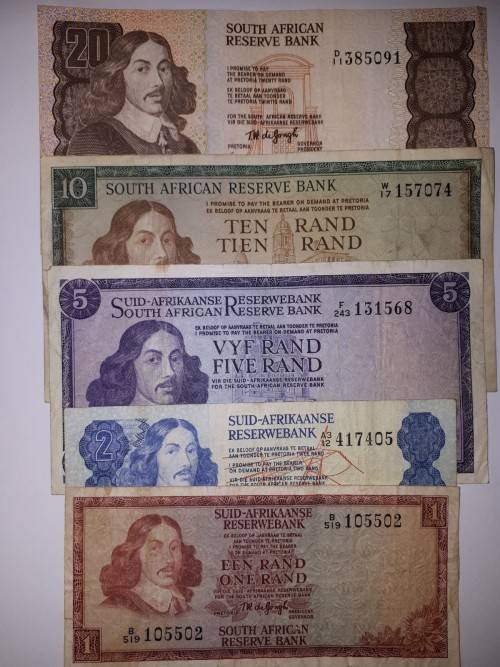 GPC de KOCK  and  CL STALS Bank notes ( 5 notes each Governor )( sell as LOT )