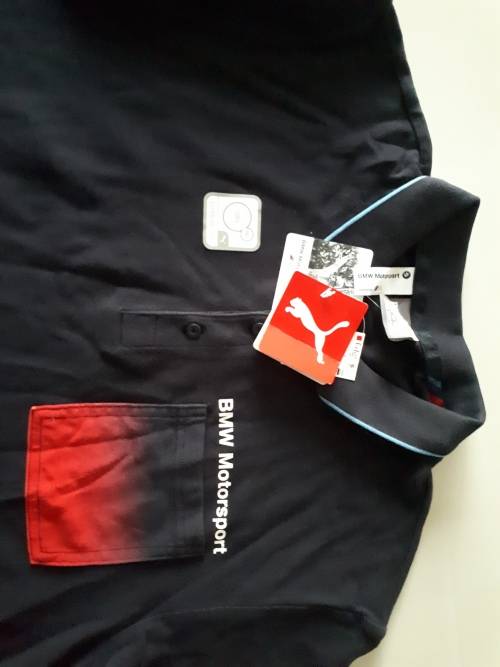 100% ORIGINAL PUMA BMW MOTORSPORT Mens Polo Shirt Golfer. Size XL in Navy Blue ///M Logo
