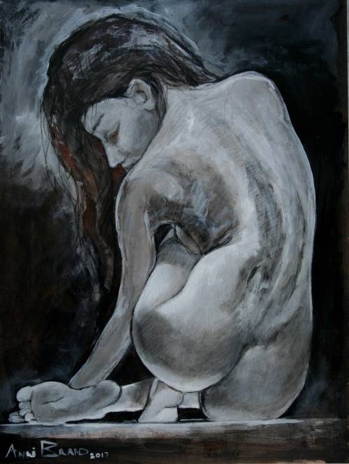 MUST SEE! **Original Annie Brand (1970-) "Vuur en Vlam - Refleksies" 400 x 300 x 6mm