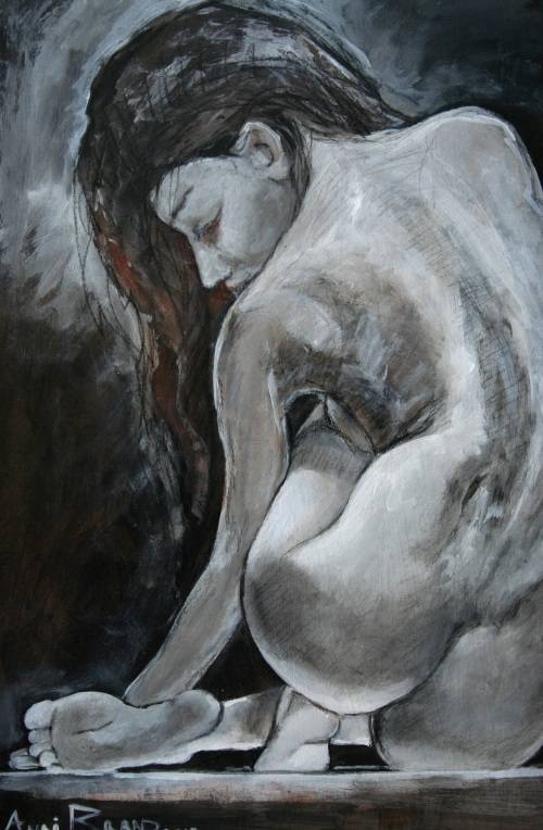 MUST SEE! **Original Annie Brand (1970-) "Vuur en Vlam - Refleksies" 400 x 300 x 6mm