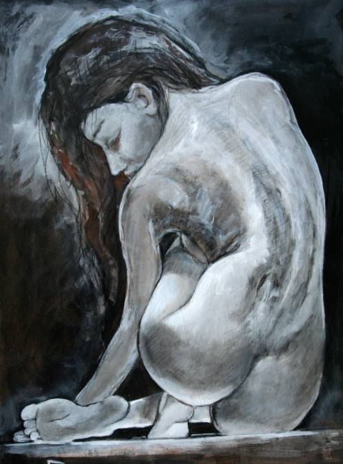 MUST SEE! **Original Annie Brand (1970-) "Vuur en Vlam - Refleksies" 400 x 300 x 6mm