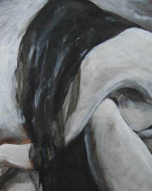 Beautiful**!!! Original Annie Brand (1970-) "Figure Study " 400 x 300 x 6mm