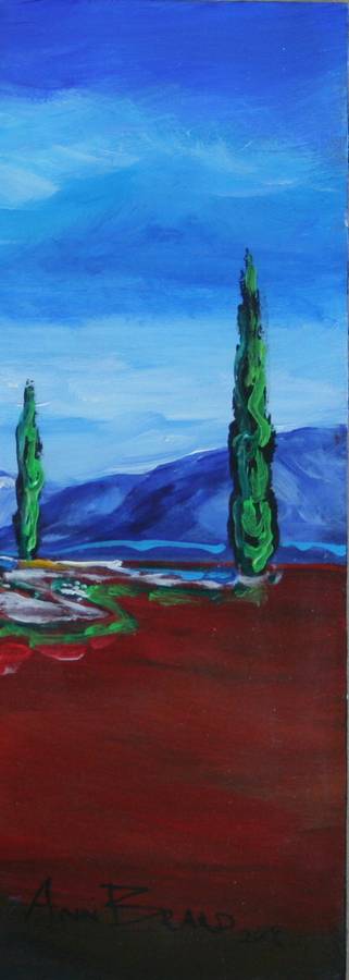 Beautiful**!!! Original Annie Brand (1970-) "Bolandse Windpomp -Tritych" 300 x 110 x 6mm x 3 Piece