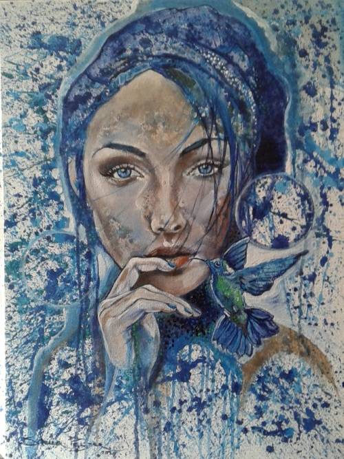 Title :Orginal Artwork by Stella Pelser "Infinity" Acrylic on Canvas - Size 70cm x 53cm