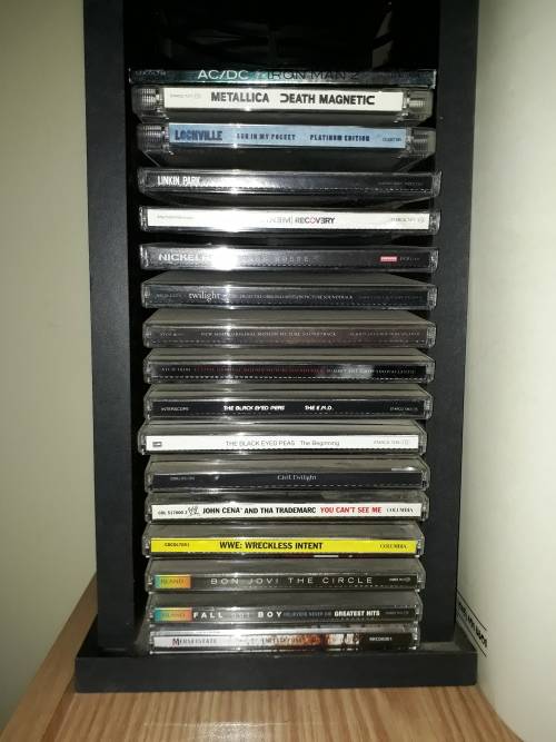 Assorted Music Bundle of 17 CD's and CD Rack