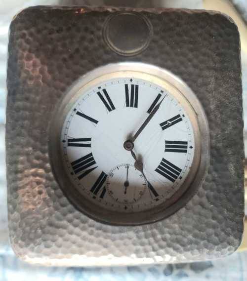 HALLMARKED ANTIQUE GOLIATH LARGE POCKET WATCH IN HALLMARKED SILVER CASE