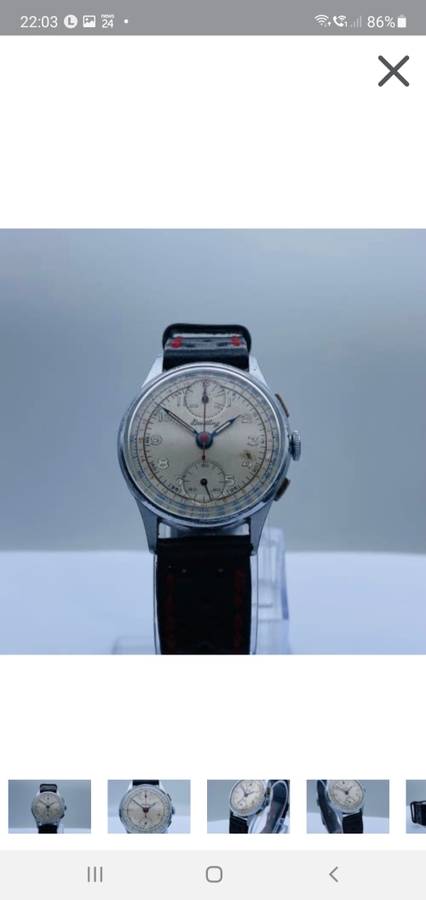 Breitling Chrono Vintage 34mm Large Dial ladies Perfectly Working Just Serviced